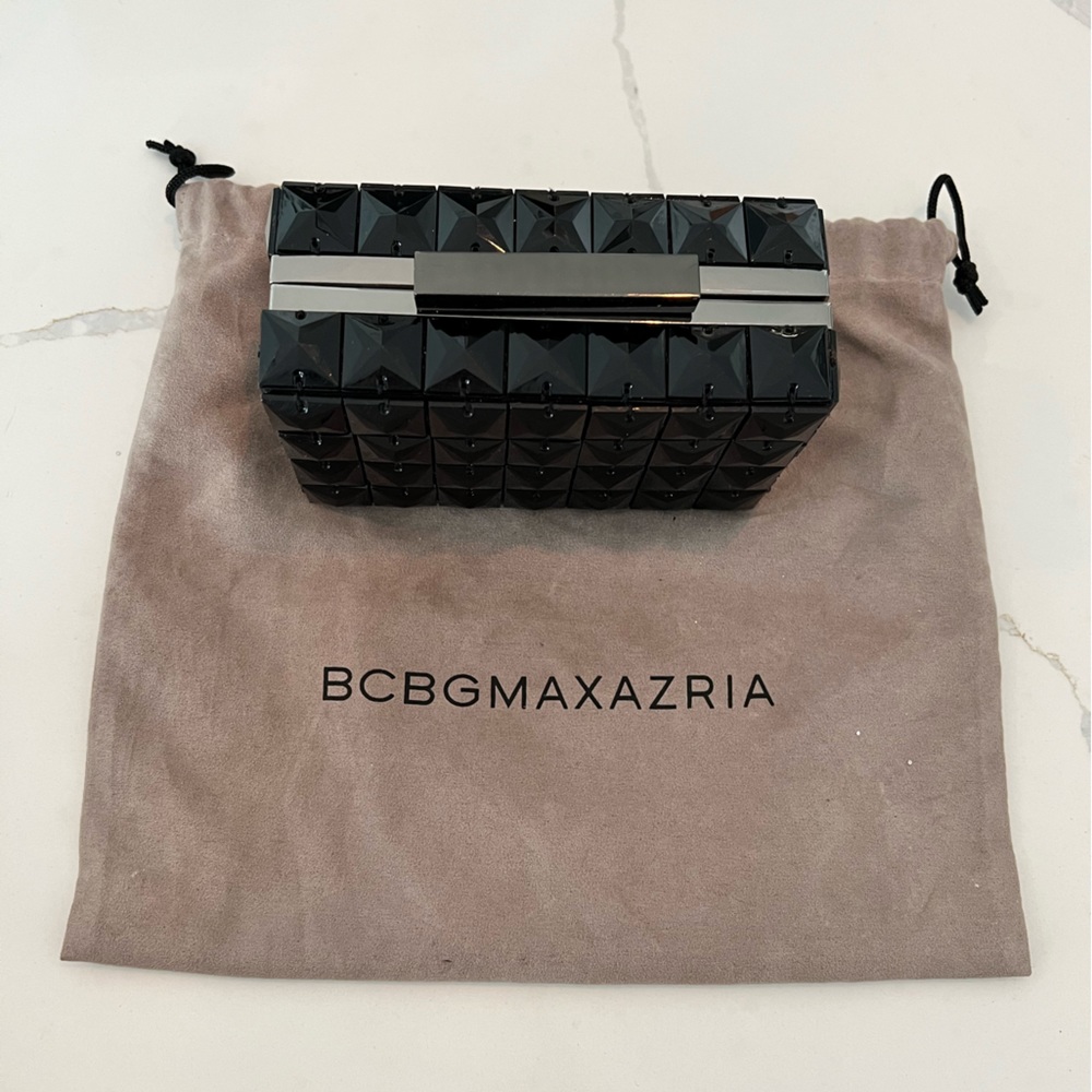 BCBG MAXAZRIA Jewled Black Cutch